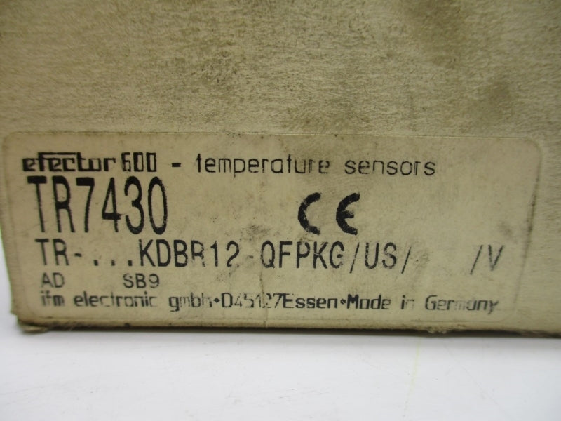 IFM EFECTOR TR-KDBR12-QFPKG/US//V TR7430 18-30VDC NSMP