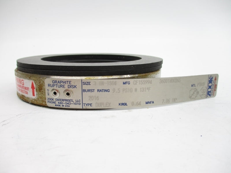 ZOOK ENTERPRISES CF155994 9.5PSI 131'F 3" NSMP