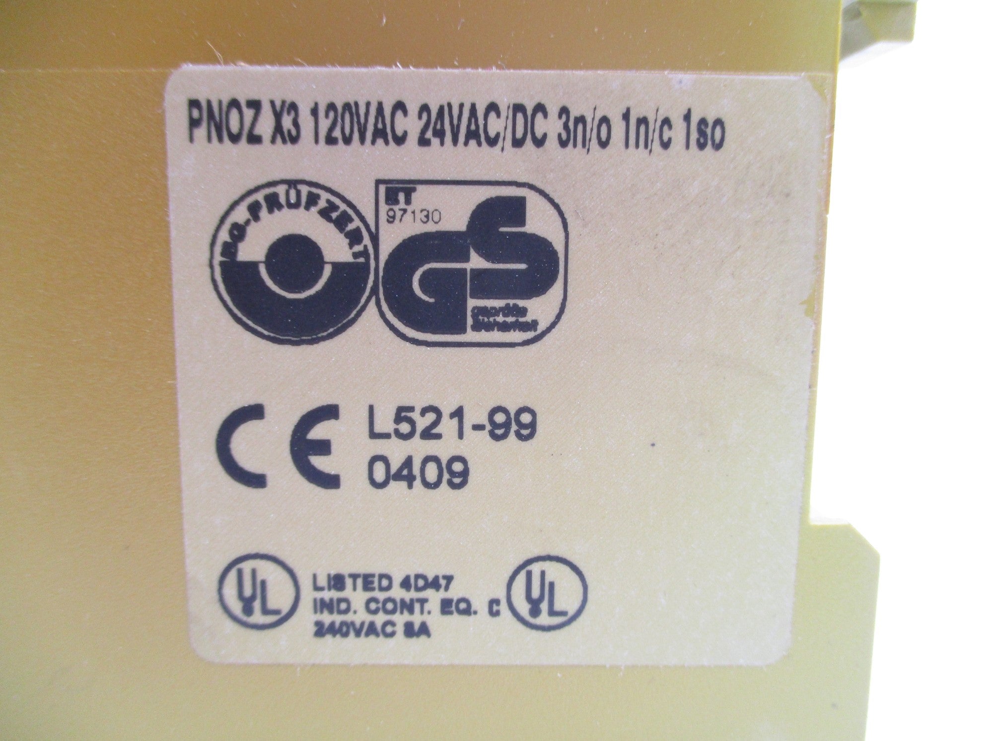 PILZ PNOZ-X3-120VAC-24VAC/DC-3N/O-1N/C-1SO NSNP