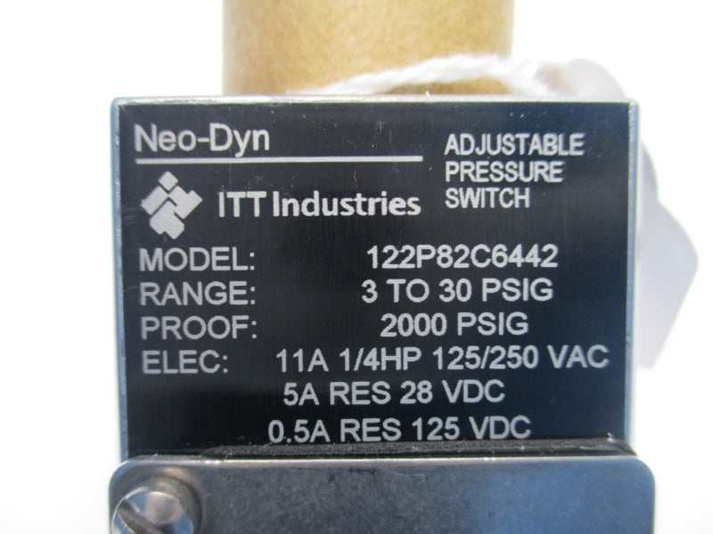 ITT 122P82C6442 125/250VAC 11A 2000PSI NSNP