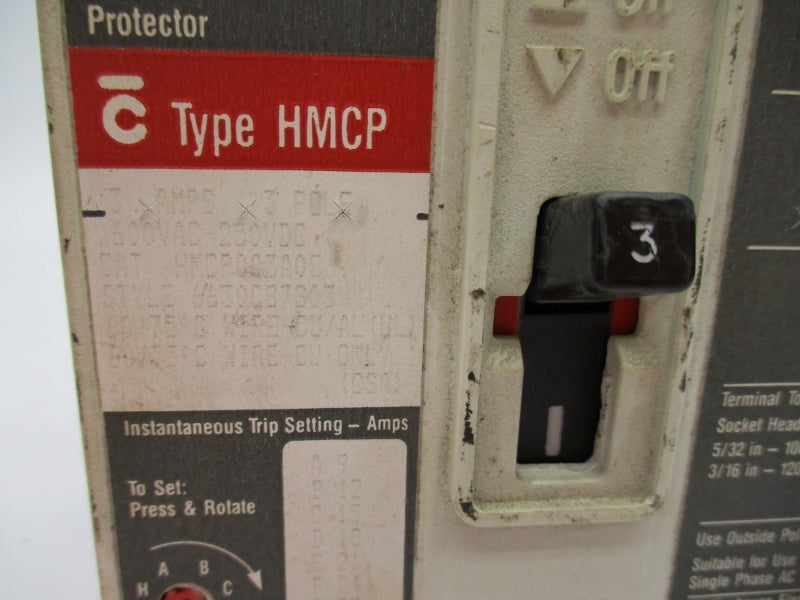 WESTINGHOUSE HMCP003A0C SER. C 600VAC 3A UNMP
