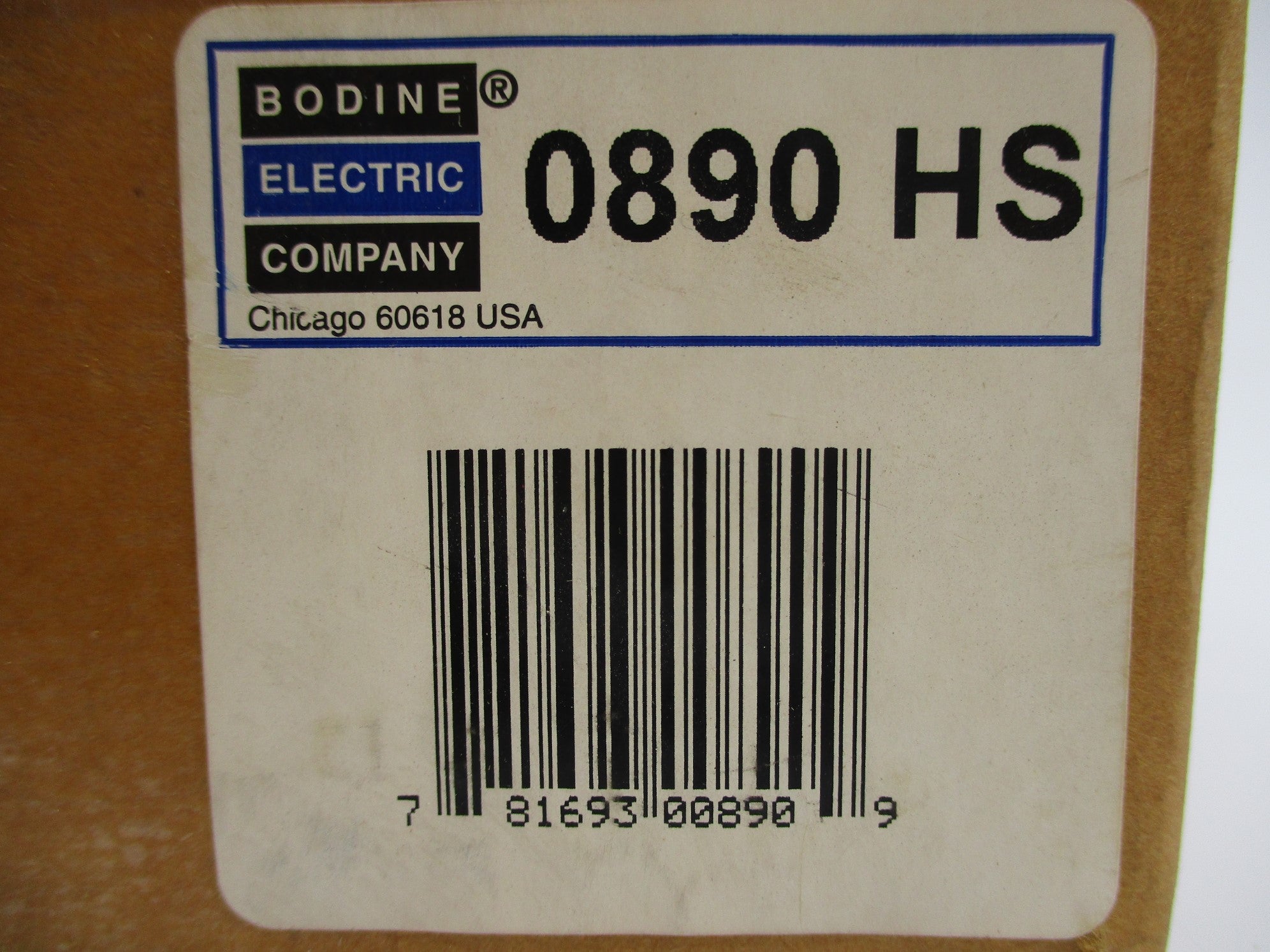 BODINE ELECTRIC 0890HS NSMP