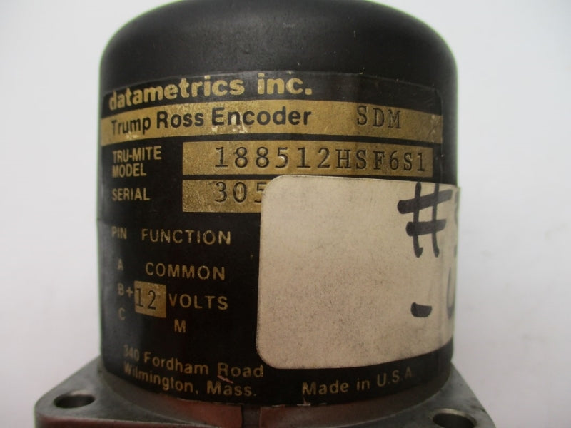 DATAMETRICS 188512HSF6S1 12V UNMP