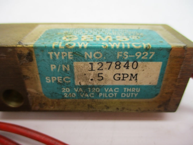 GEMS SENSORS FS-927 127840 240VAC UNMP