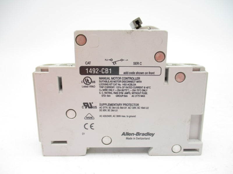 ALLEN BRADLEY 1492-CB1G020 SER. C 277VAC 2A UNMP