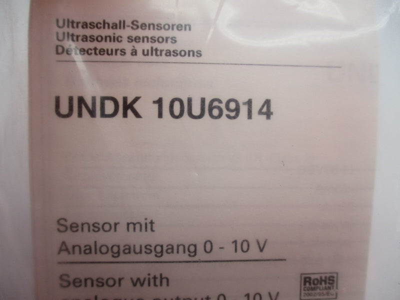BAUMER UNDK10U6914 0-10V NSMP