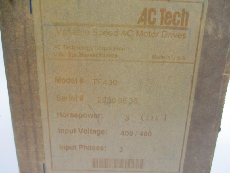 AC TECH TF430 400/480V 6.2/5.4A NSMP