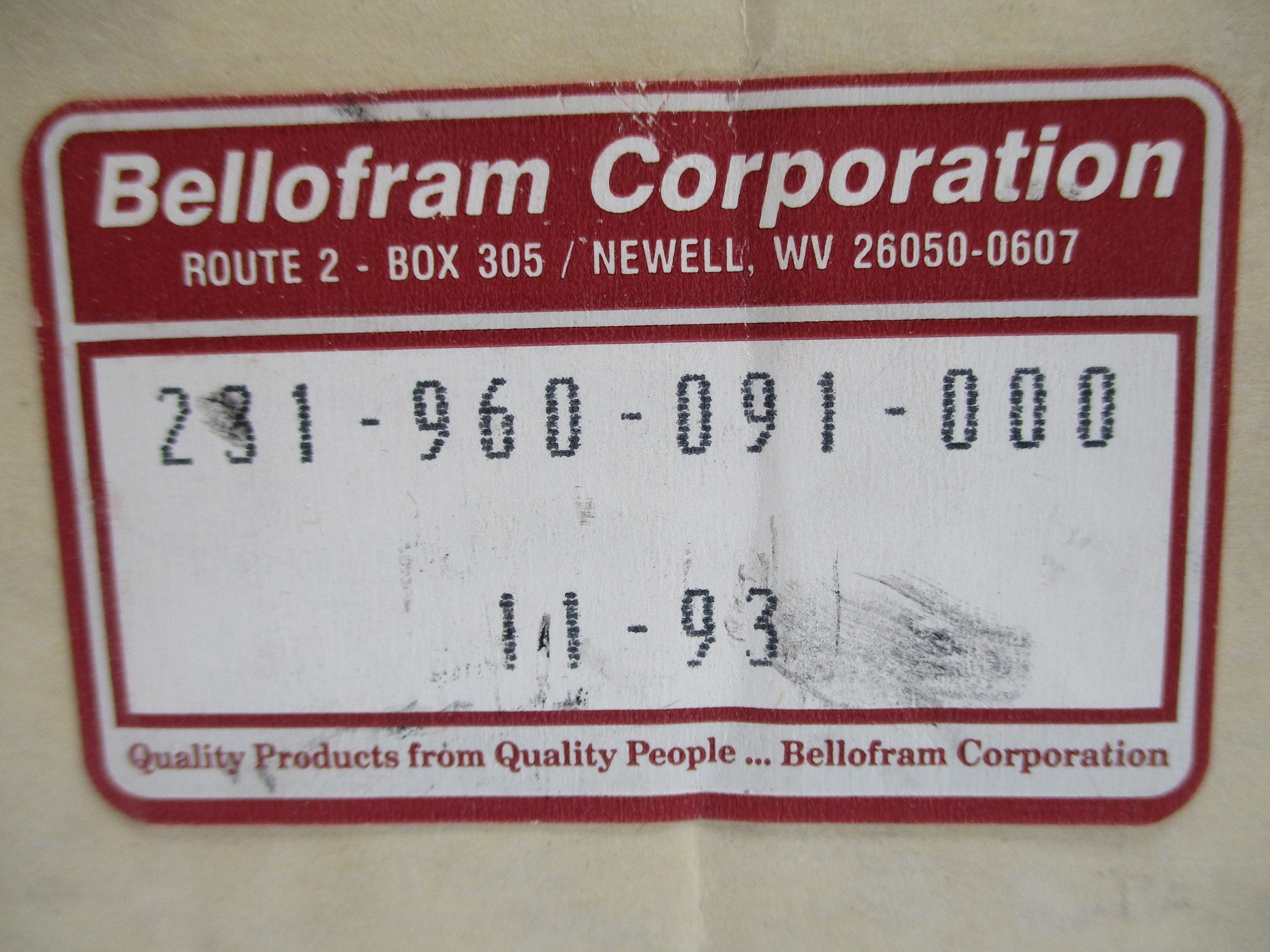 BELLOFRAM 231-960-091-000 1-60PSIG NSMP