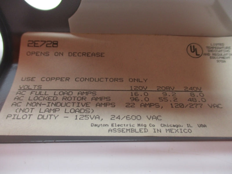 DAYTON 2E728 600VAC 22A NSNP