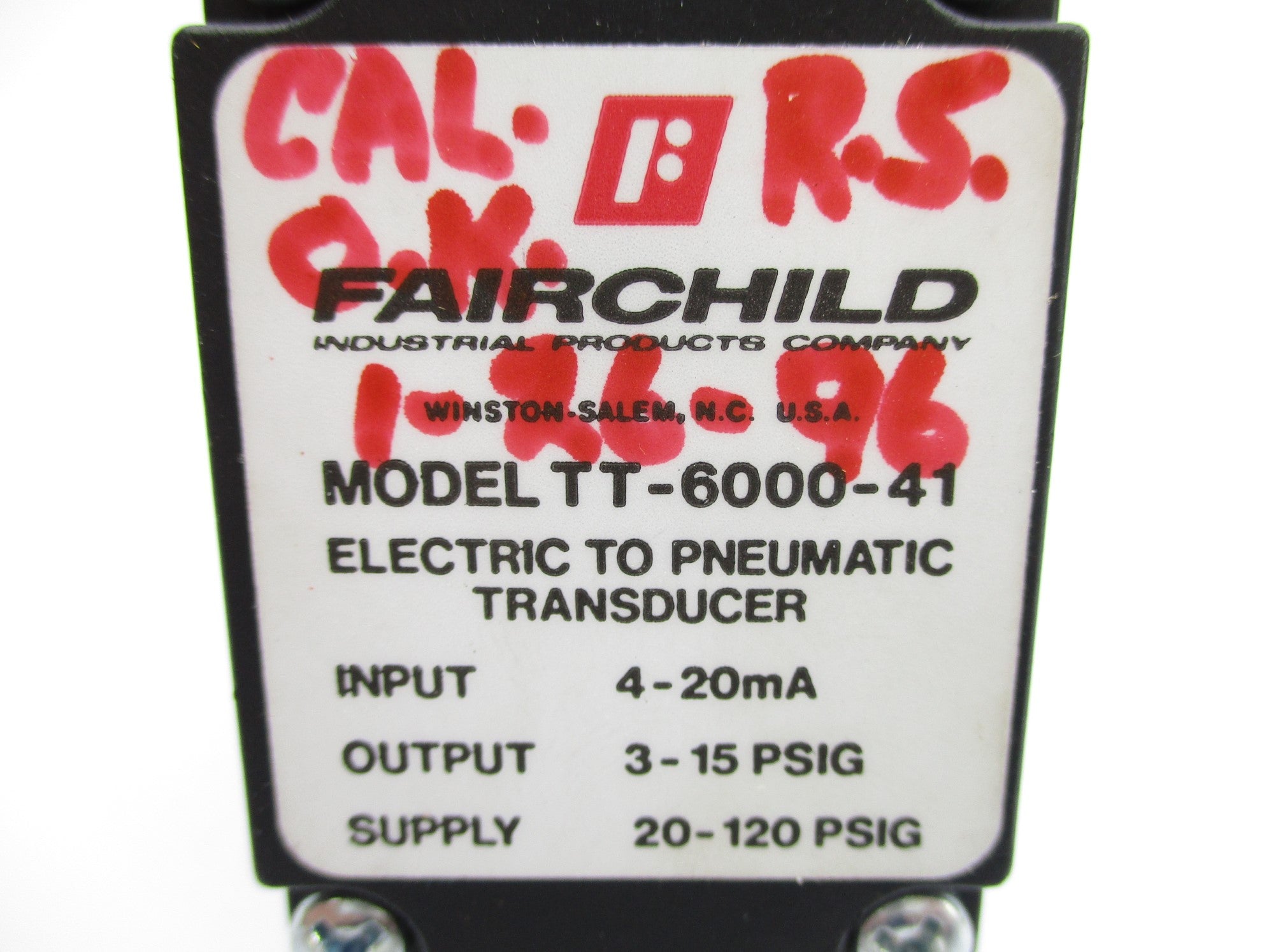 FAIRCHILD TT-6000-41 3-15PSIG UNMP