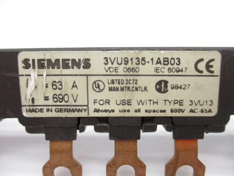 SIEMENS 3VU9135-1AB03 690V 63A UNMP