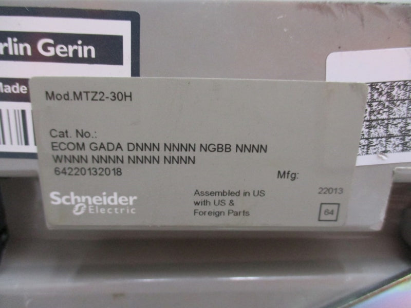 SCHNEIDER ELECTRIC MTZ2-30H ECOMGADADNNNNNNNNGBBNNNNWNNNNNNNNNNNNNNN 600V 3000A NSNP