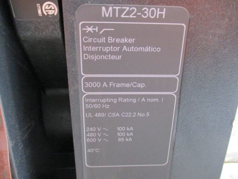 SCHNEIDER ELECTRIC MTZ2-30H ECOMGADADNNNNNNNNGBBNNNNWNNNNNNNNNNNNNNN 600V 3000A NSNP