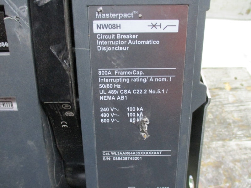 SCHNEIDER ELECTRIC NW08H WL3AAR64A3SXXXXXXAT 600V 800A NSNP