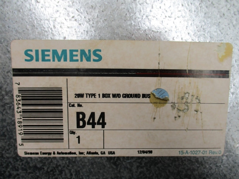 SIEMENS B44 5.75"DP X 20"W X 44"H NSNP