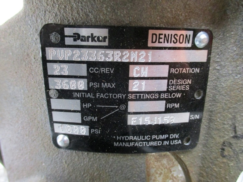 PARKER PVP23363R2M21 3600PSI NSNP