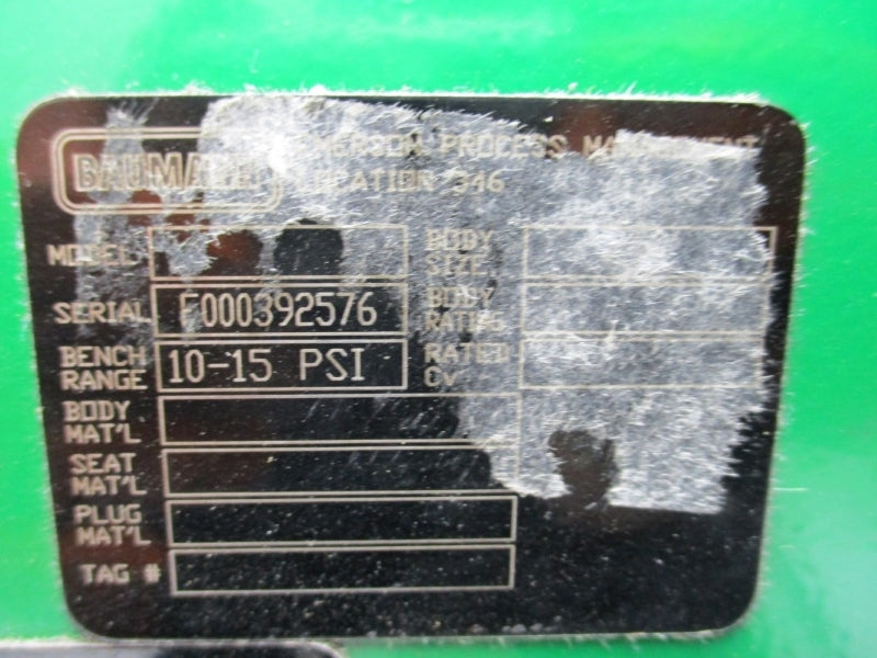 FISHER BAUMANN 24588C FS-67CFR-235 SERIES 3660 0-35PSIG NSNP
