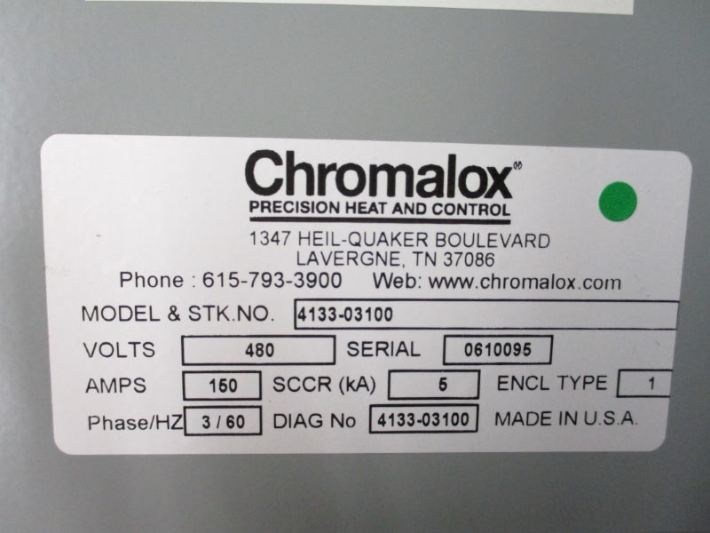 CHROMALOX 4133-03100 480V 150A W/ HOFFMANN CSD363016 NSMP