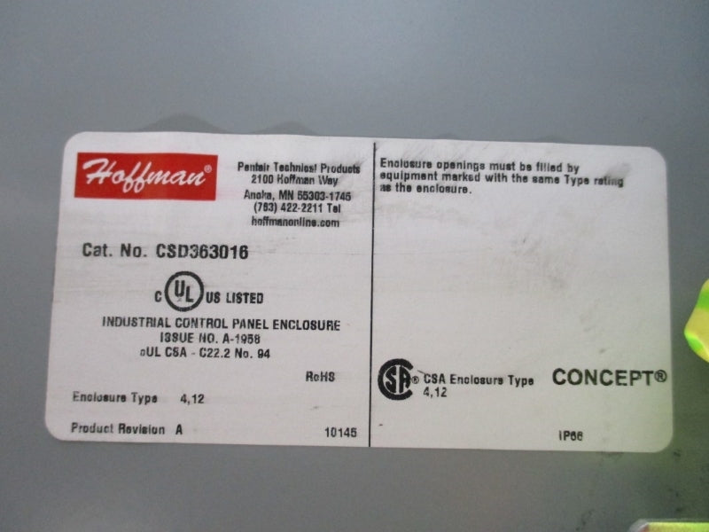 CHROMALOX 4133-03100 480V 150A W/ HOFFMANN CSD363016 NSMP