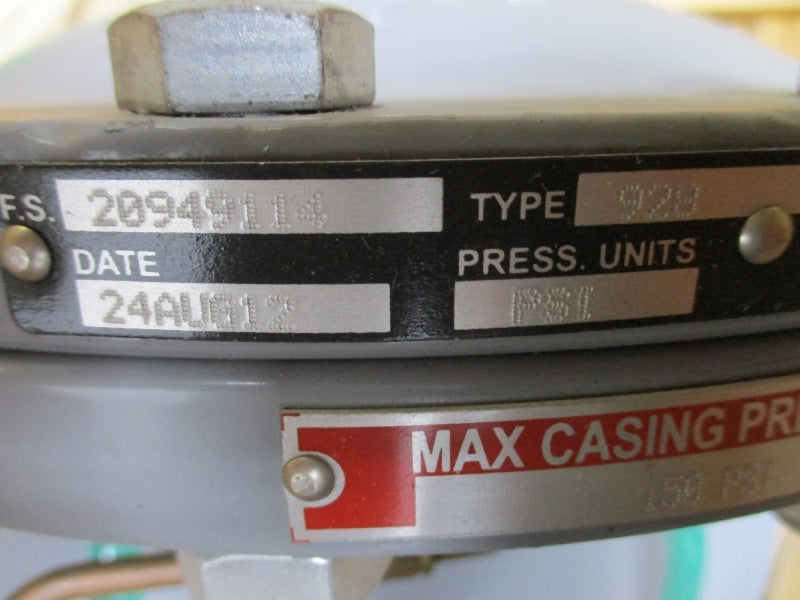 FISHER 92B-1112-41812 92B 20949114 250PSI 406'F NSMP