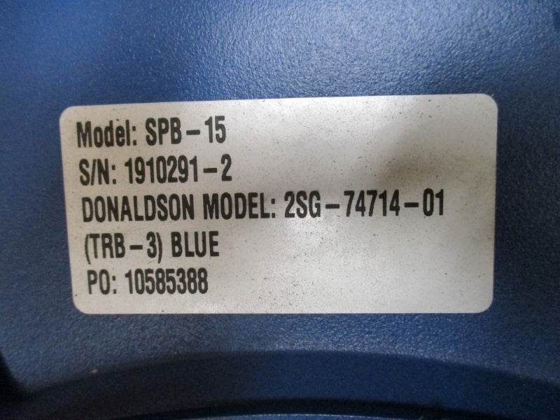 DONALDSON SPB-15 2SG-74714-01 W/ BALDOR RELIANCE VEM3559 230/460V 7.2/3.6A NSMP