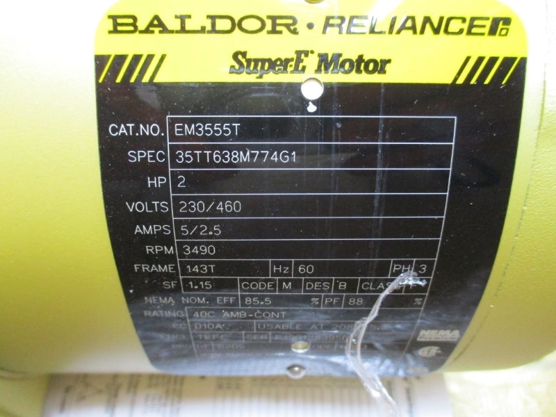 BALDOR RELIANCE EM3555T 230/460V 5/2.5A NSMP
