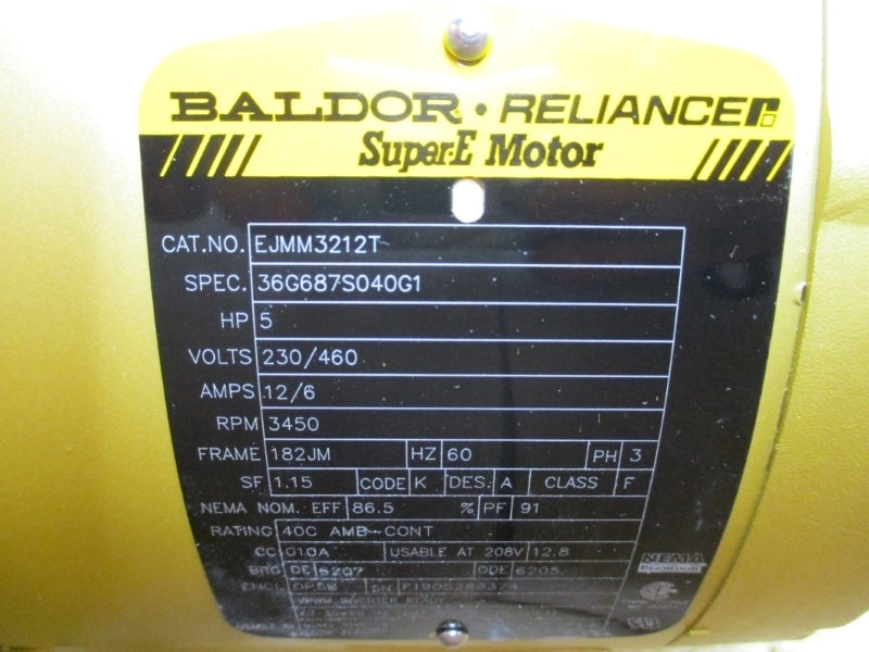 BALDOR EJMM3212T 230/460V 12/6A NSMP