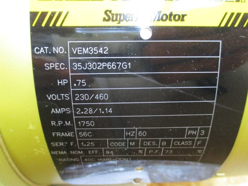 BALDOR VEM3542 230/460V 2.28/1.14A NSMP