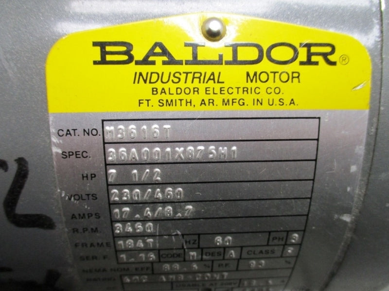 BALDOR M3616T 230/460V 17.4/8.7A NSNP