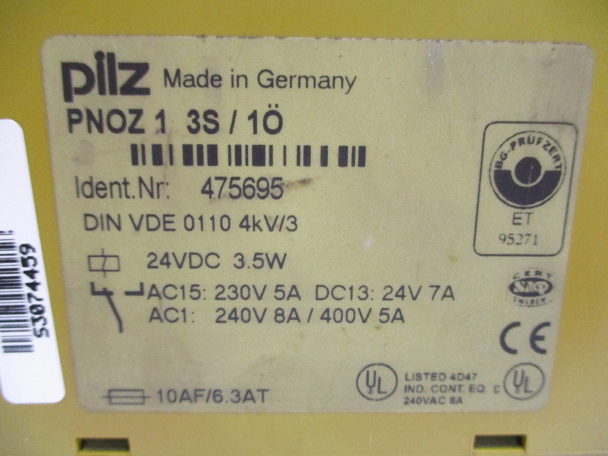 PILZ PNOZ13S/1O 475695  24VDC NSNP