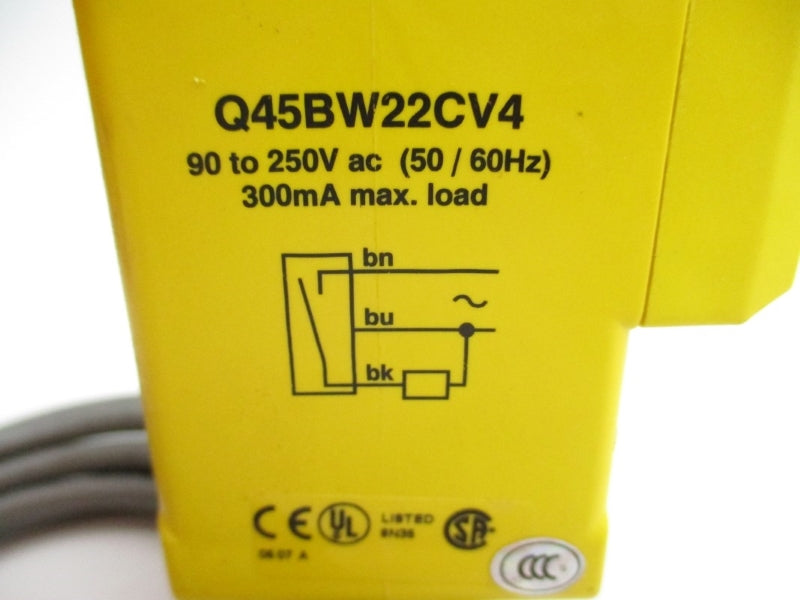 BANNER ENGINEERING Q45BW22CV4 90-250VAC NSNP