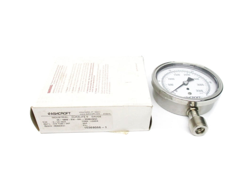 ASHCROFT 35-1009-SW-04L-3500#/KSC 3500PSI 3-1/2" NSMP