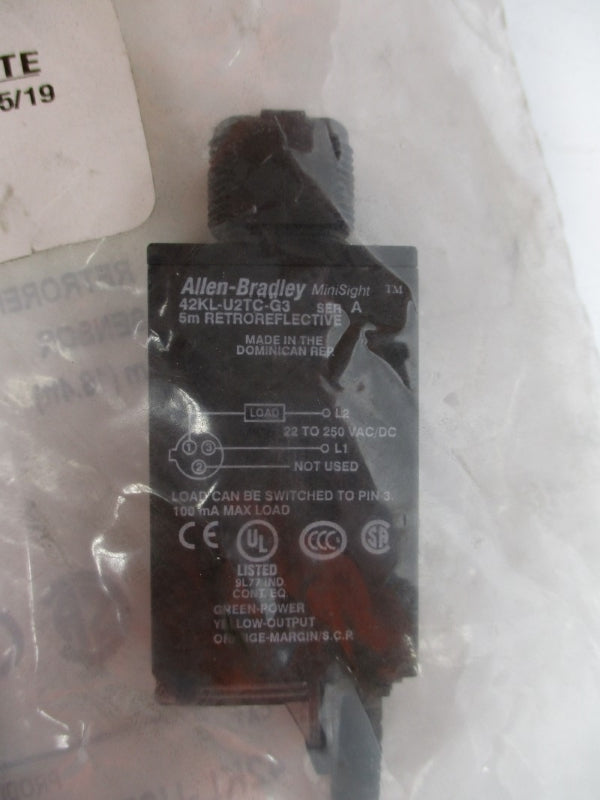 ALLEN BRADLEY 42KL-U2TC-G3 SER. A 22-250VAC/DC NSMP