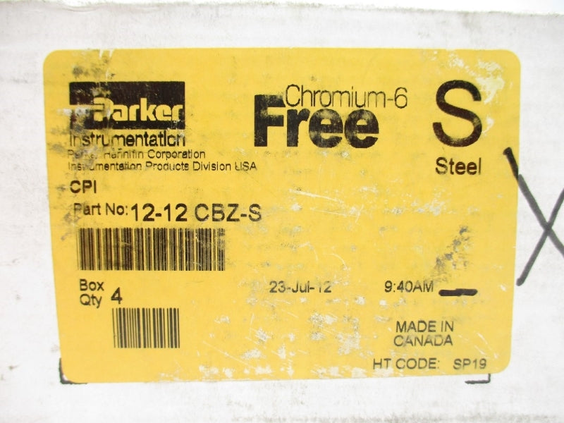 PARKER 12-12CBZ-S (PKG OF 4) NSMP