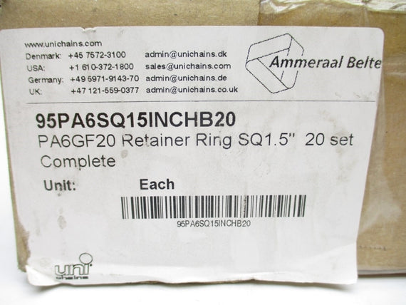 UNI CHAINS 95PA6SQ15INCHB20 PA6GF20 (PKG OF 20) NSMP