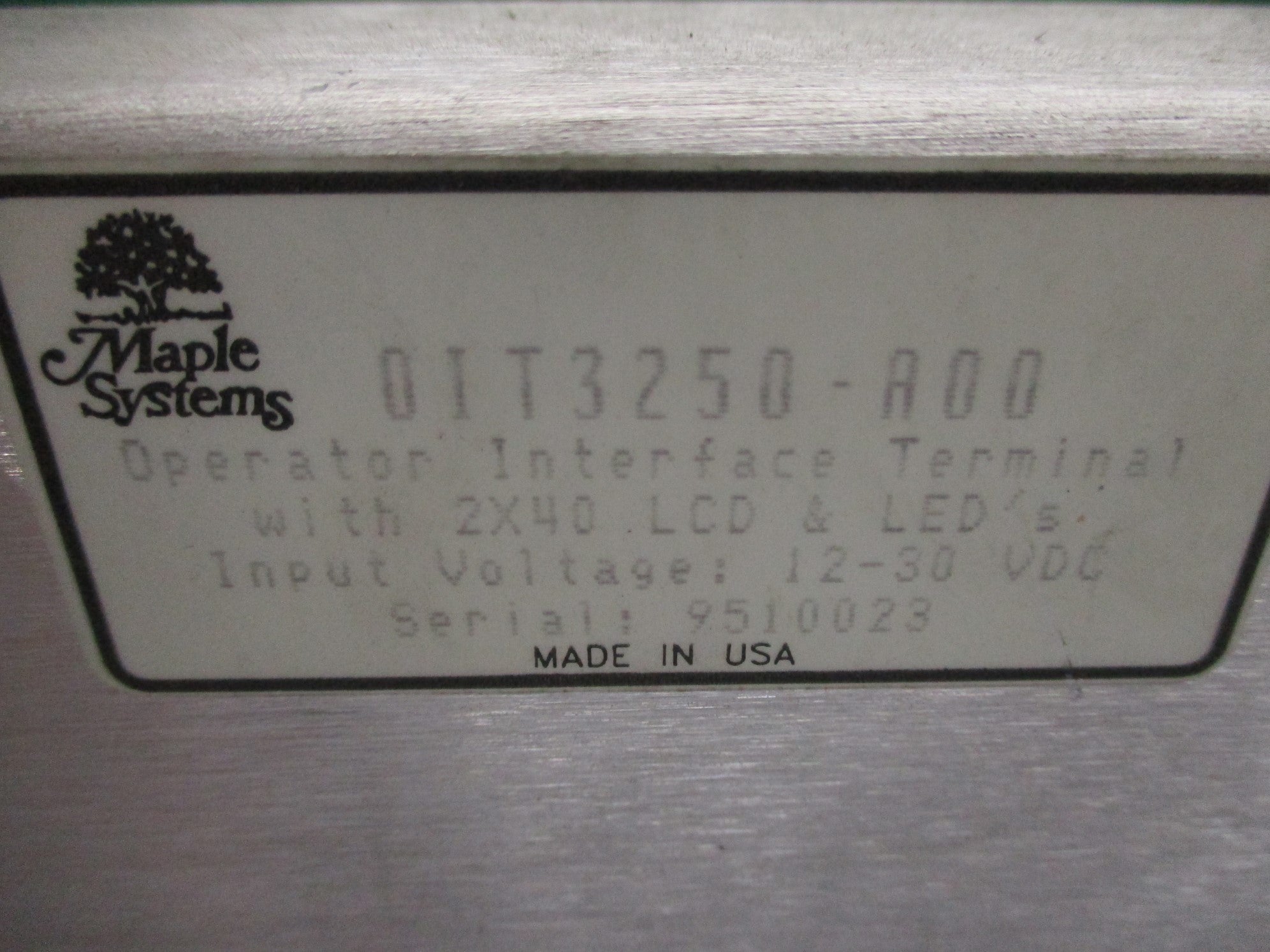 MAPLE SYSTEMS OIT3250-A00 NSNP