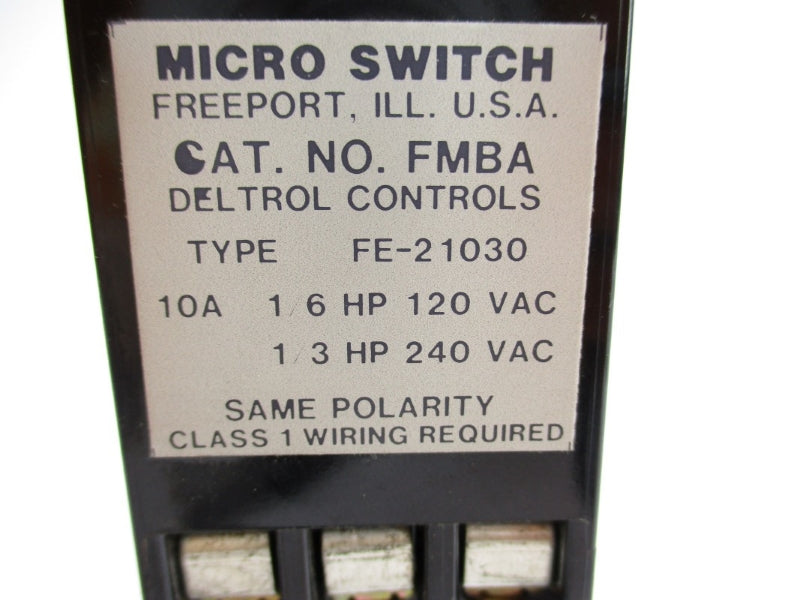 MICRO SWITCH FMBA 240VAC 10A NSNP