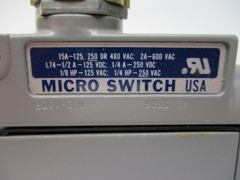MICRO SWITCH BZG1-2RN 600VAC 15A NSMP