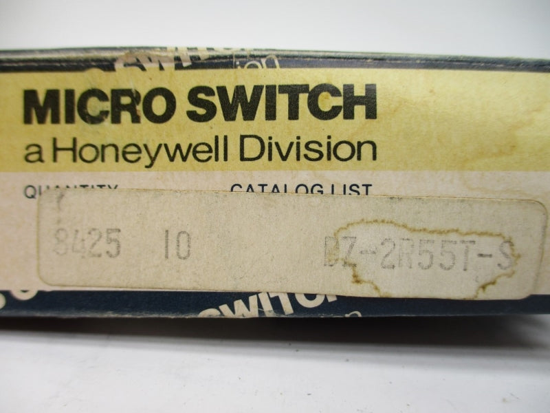 MICRO SWITCH BZ-2R55T-S 480VAC 15A (PKG OF 10) NSMP