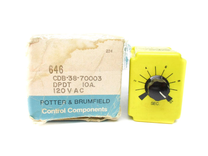 POTTER&BRUMFIELD CDB-38-70003 120VAC 10A 0.1-10S NSMP