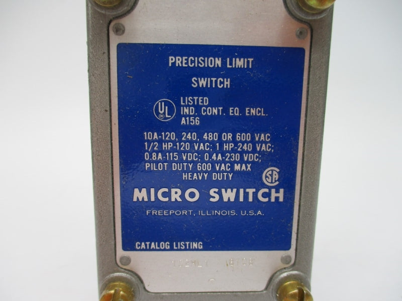 MICRO SWITCH 102ML1 600VAC 10A NSMP