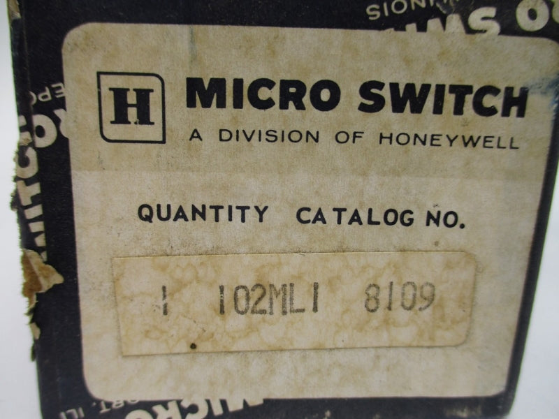 MICRO SWITCH 102ML1 600VAC 10A NSMP