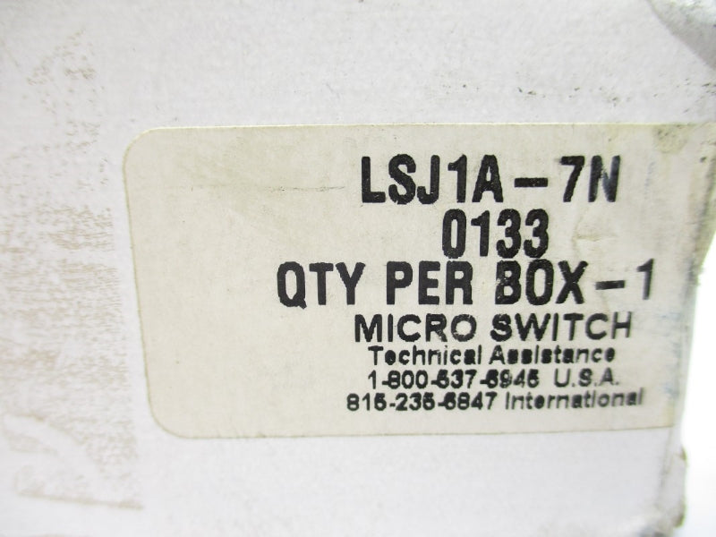 MICRO SWITCH LSJ1A-7N 600VAC 10A NSMP