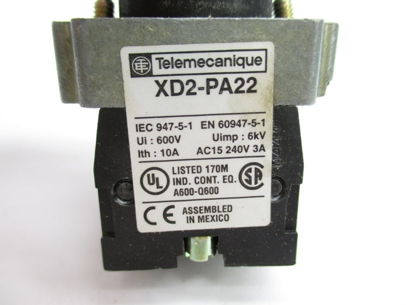 TELEMECANIQUE XD2-PA22 600V 10A NSNP