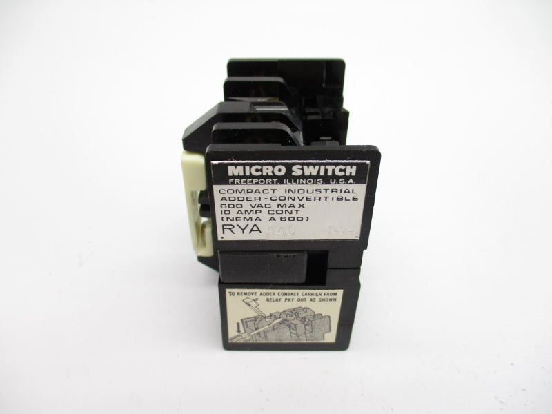 MICRO SWITCH RYAA40 600VAC 10A NSNP
