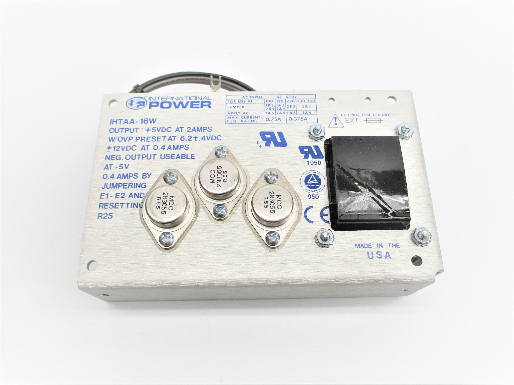 INTERNATIONAL POWER IHTAA-16W 230/240V 2A NSNP