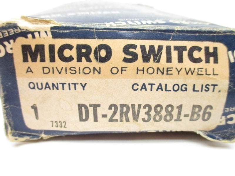 MICRO SWITCH DT-2RV3881-B6 250VAC 10A NSMP
