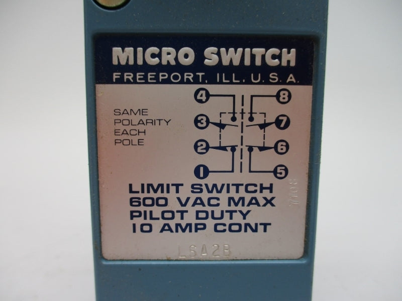 MICRO SWITCH LSA2B 600VAC 10A NSMP