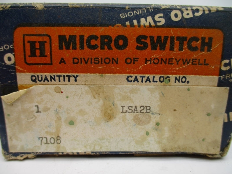 MICRO SWITCH LSA2B 600VAC 10A NSMP