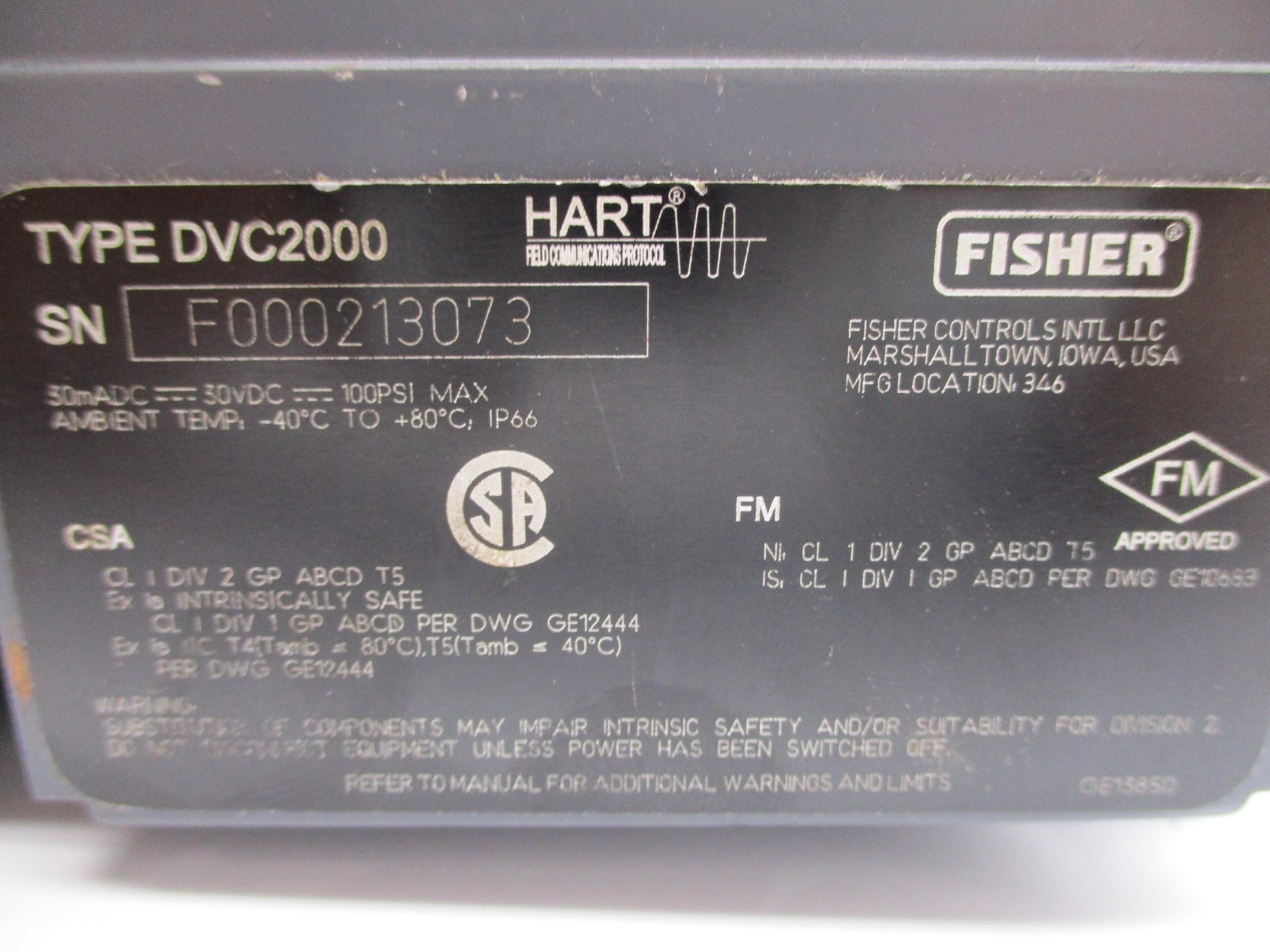 FISHER DVC2000 REMAN